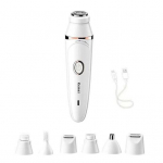 1 komplekt juhtmeta laetava n&auml;oepilaatori komplekt 7-&uuml;hes sile ja valutu juuste eemaldamise epilaator naistele Sets