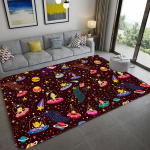 Avaleht Multifilm Kosmos Universum Planeedi Vaip Pehme Laste M&auml;ngumatt Poistele T&uuml;drukutele Magamistuba Voodi vaip P&otilde;randamatt Tapete Peludo 80x120cm