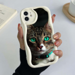Samsung Galaxy A13 A53 Xiaomi Poco X5 M6 Pro Redmi 13C 12C Huawei Honor 90 Lite &uuml;mbrised A41 Cool cat Black Design Art eksklusiivne kreemmustriline pehme &uuml;mbris Xiaomi 11