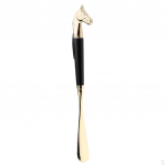 Retro Horse Head Shoehorn metallist Comfort Black, 32cm