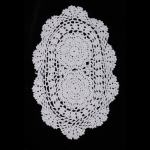Handmade Crochet Lace Placemats Doilies, Oval, White, 15 x 11 inch, Shop Table Design Decorative