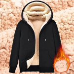 Meeste &uuml;lisuured talvised soojad riided paksud sametist kapuutsid lahtised mood Pullover kapuutsiga fliismantel vabaaja kampsunid jakk meestele naistele XXXL must