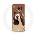 &Uuml;mbris Samsung Galaxy S7 Edge Basset Hound Dog Face jaoks