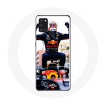 Samsung Galaxy A21S vutlar Formula 1 Max Verstappen F1 v&otilde;idus&otilde;itja must punane ja kollane