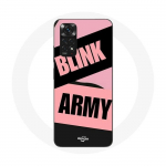 Coque pour Xiaomi Redmi Note 11S BTS ARMY Et Blackpink Blink Rose Noir