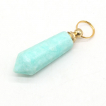 1tk Vaimne Tervendav Amasoniidi ripats Looduskivist Amasoniidist amuletid Ehete Valmistamine Naistele Meeste Kaelakee Aksessuaarid K&auml;sit&ouml;&ouml; 15&times;42 mm