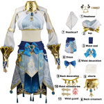 Genshin Impact Nilou Sumeru Cosplay kost&uuml;&uuml;m Punane parukas Naiste Sinine Kleit Kost&uuml;&uuml;mid Riided Anime Halloweeni karnevalipeoks m