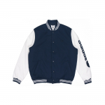 Adidas Originals Varsity Bomberjakk triibulise pol&uuml;estriga Meeste jakid Sinine GE1346 XS