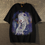 Jaapani multikas anime print T-s&auml;rk topp harajuku lahti Graafiline Naiste T-s&auml;rgid Suvised vabaaja y2k T-s&auml;rgid Hipster valge must Top t&auml;navar&otilde;ivad M