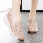 Naiste mokassiinid, nahast s&otilde;idumugavus, naiste kiiluga tossud, vabaaja tossud t&uuml;drukutele, kes k&auml;ivad, Minimalistlikud suvised rasedate kingad naistele EU:40 beež