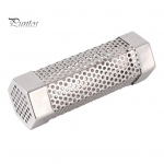 Pelletitoru roostevabast terasest BBQ suitsutoru tuulutusavadega Kuumakindel, kergesti puhastatav korduvkasutatav suitsugrillitoru matkatarvikud 6inch