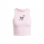 Adidas Originals Hello Kitty X Kuromi Graafilise Prindiga &Uuml;mmarguse Kaelusega Spordip&uuml;ksid Naiste Topid L&auml;bipaistev-Roosa JG8051 M