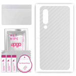 apgo Protective Skin Sticker for the back compatible with Meizu 16Xs, Wrap Film, Foil, Vinyl - Pattern Transparent Carbon