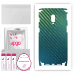 apgo Protective Skin Sticker for the back+sides compatible with OnePlus 6T ML, Full Wrap Film, Foil, Vinyl - Pattern Carbon Chameleon CAKA1