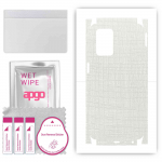 apgo Protective Skin Sticker for the back+sides compatible with Realme 8s 5G, Full Wrap Film, Foil, Vinyl - Pattern White Fabric