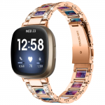Teemantrihm Fitbit Versa 4 3 Sense 2 rihmaga nutikella tarvikud Vaigust roostevabast terasest metallist k&auml;ev&otilde;ru Fitbit Versa 3 rihmaga For Fitbit Versa 3
