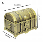 1 tk Euroopa stiilis Retro Piraat Elutu Aardekirst Metallist K&auml;sit&ouml;&ouml; V&auml;ike Ehtekarp Ehtehoidla Aardekirst