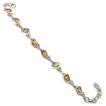 Looduslik tsitriinkivi k&auml;sitsi valmistatud 925 prooviga h&otilde;be k&auml;ev&otilde;ru 7-8 q7y14