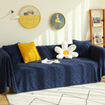 Moodsad &uuml;hev&auml;rvilised talvised lambavillast diivanir&auml;tikud paksud pehmed ja siledad diivanikatted elutuppa libisemisvastase diivani kate 45*45cm pruun