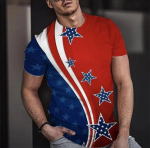 Suvine T-s&auml;rk Meeste L&uuml;hike 3D Prinditud Moetopid vabaaja T-s&auml;rk American Flag Harajuku Sleeve S&auml;rgid Oversize T-s&auml;rk T&auml;navar&otilde;ivad S