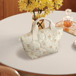 for Women Food Handbag Multi-Purpose Lunch Container Bag Outdoor Picnic Beach Work aprikoosi