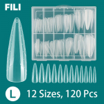 Korduvkasutatav manik&uuml;&uuml;ri t&ouml;&ouml;riist t&auml;iskattega stiletto kirstu mandlikujuliste k&uuml;&uuml;nte UV-geeli plastvorm k&uuml;&uuml;nepikenduste kiireks ehitamiseks, topeltvormid