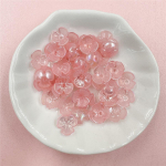 100 tk akr&uuml;&uuml;list v&auml;ike lill 9,5 mm vaheosa lahtised helmed DIY k&auml;ev&otilde;ru kaelakee helmestega materjal ehete valmistamiseks 100pcs about9.5mm roosa