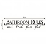 vannitoa reeglid uksesilt vin&uuml;&uuml;ltsitaadid kiri s&otilde;nad seinakleebised vannitoa WC pesuruumi kaunistamine kodukaunistus kleebis kunst