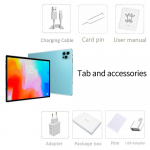 BDF 10,1-tolline tahvelarvuti Android-tahvelarvuti 3G 4G mobiiltelefonik&otilde;ne Android 11 kaheksatuumaline 6 GB ja 64 GB ROM Bluetooth Wi-Fi tahvelarvuti Standard Tab roheline