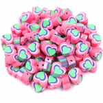 Lahtised helmed Pehme keraamika s&uuml;da/viisnurk/silmahelmed 10 tk ehete valmistamine kaelakee helmestele DIY p&auml;rlimaterjalid k&auml;ev&otilde;ru Heart Style 1