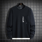 Kevadine ja s&uuml;gisene kaelus ja paks vabaaja spordikampsun meeste mitmek&uuml;lgne &uuml;mara kaelusega v&otilde;ltsitud kaheosaline top Tide plusssuuruses 10XL must