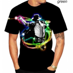 Michael Jacksoni T-s&auml;rk Mehed Naised Mood vabaaja 3D-prindiga T-s&auml;rgid Harajuku Stiilis Suur T-s&auml;rk Hip Hop T&auml;navar&otilde;ivad Topid L