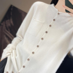 Naiste &uuml;markaelusega ka&scaron;miirkardigan, Qinghe ka&scaron;miir, 30% ka&scaron;miir 70% vill, talvine kootud pullover s&uuml;giskampsun ka&scaron;miir kampsun XL