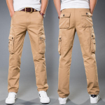 Kvaliteetsed vabaaja p&uuml;ksid Meeste al Joggers Lahtised p&uuml;ksid Multi-Pocket Mood Mustad p&uuml;ksid T&ouml;&ouml;riietus 28 khaki