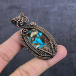 Natural Spiny Oyster Gemstone Copper Wire Wrap Jewelry Pendant 2.68 y5m48