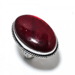 Natural Red Labradorite Gemstone 925 Sterling Silver Gift Ring Size 6 l4i06