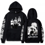 Anime Jujutsu Kaisen Hoodies Meeste Satoru Gojo Printiga dressipluus S&uuml;gistalvine Harajuku Kapuutsiga kapuutsiga T&auml;navar&otilde;ivad Suures suuruses kapuuts S