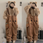 Flanell Anime Onesie T&auml;iskasvanutele Loomade Pidžaama Pidžaamakomplekt Naiste Meeste Cosplay Halloweeni Multifilmi Pidžaama T&auml;iskasvanute Talvekaru magamisriided S