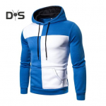 Meeste s&uuml;gistalvine kapuuts Colorblock pingutusn&ouml;&ouml;riga pikkade varrukatega suur tasku kapuutsiga retro &otilde;huke vaba kooli igap&auml;evane riietus vabaaja sporditopp M oranž