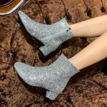 S&auml;ravad poolsaapad naiste keskmise kontsaga seksikad platvormkingad Kuum m&uuml;&uuml;k talveks uued k&otilde;rged kontsad l&uuml;hikesed saapad naiste kingad 36