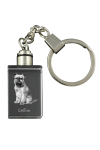 Griffon Bruxellois, Brussels Griffon - Crystal key ring with dog photo, illuminated key ring, unique gift by Art-Dog brand