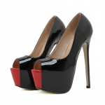 Eilyken 2025. aasta uus kevaddisain Peep Toe Platform pumbad Naiste k&otilde;rge tikk-kontsaga peokingad 35 must