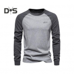 S&uuml;gis Talv Meeste Aluss&auml;rk Slim Fit Raglaanvarrukatega Patchwork O-kaelusega Pullover Veniv Pikkade Varrukatega Keskmise Pikkusega Fitness Trenn Igap&auml;evaseks Kandmiseks S&auml;rk S armee roheline v&auml;rv