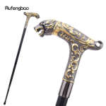 Kuldne must leopard sabaga Moodne jalutuskepp peo jaoks dekoratiivse jalutuskepi jaoks Elegantne jalutuskepp Crosier Knob 93 cm