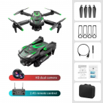 Uus S28Max Dual HD mini drooni &otilde;hufotograafia takistuste v&auml;ltimine Quadcopteri kaugjuhtimispuldiga drooni Wifi Fpv m&auml;nguasja kingitus lastele 1 Battery roheline