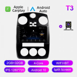 Autoraadio Android Auto Carplay Chrysler PT Cruiserile 2000-2010 Multimeediam&auml;ngija Pea&uuml;ksus Stereo GPS-navigatsioon BT WIFI 2+32GB 2+32GB