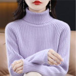 K&otilde;rge kaelusega kootud pehme naiste kampsun, mis sobib h&auml;sti veniv pikkade varrukatega pullover, trendikas One Size(44-62kg) kaamel