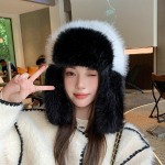 Naiste s&uuml;gistalvine soe paks k&otilde;rvakaitse m&uuml;ts K&uuml;lm karusnahast samet &otilde;ues jalgrattas&otilde;it Kootud pommim&uuml;tsike armsad lei Feng m&uuml;tsid One Size must