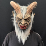 Luciferi Cosplay Lateksmaskid Halloweeni Kost&uuml;&uuml;m Hirmutav Deemon Kurat Filmi Cosplay &Otilde;udne Sarvedega Mask T&auml;iskasvanute Peorekvisiidid