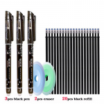 25tk/partii Cartoon Bear Gel Pliiats Magic Kustutatav Pliiats T&auml;itevarras 0,5mm Must Sinine Tint kontorikooli kirjutustarvikutele Kawaii kirjatarbed